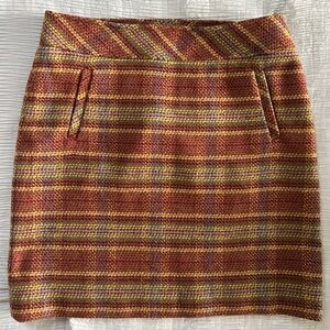 Talbots Multicolor Wool Blend Mini Skirt